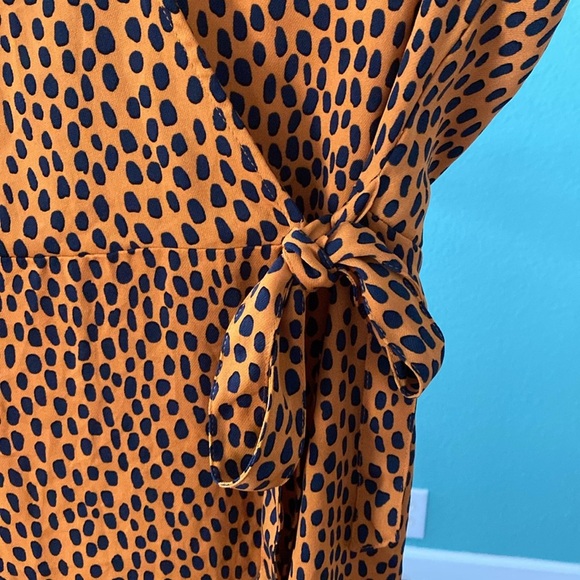 J.Crew Women’s Leopard Print Mini Wrap Dress Size 6 | Relaxed Fit Sundress (O-5) - Picture 6 of 9